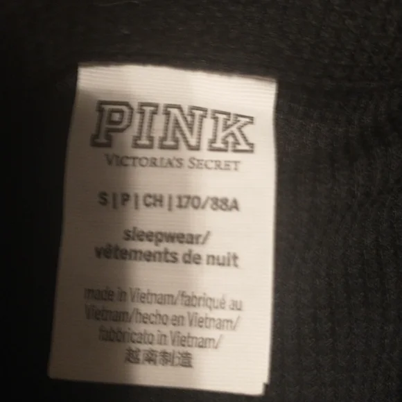 PINK Victoria's Secret Black Long Sleeve Cropped Pajama Top - Picture 8 of 13